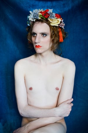 A portrait from the project Beautiful Boy by Brooklyn photographer Lissa Rivera focusing on cross dressing and femininity