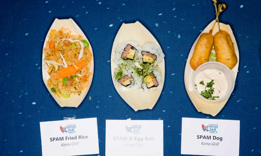 Spam-based dishes on display at Spam Jam 2017.