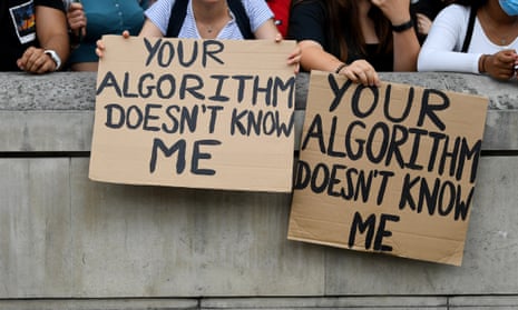 Placards at the student protests outside Downing Street over the weekend.