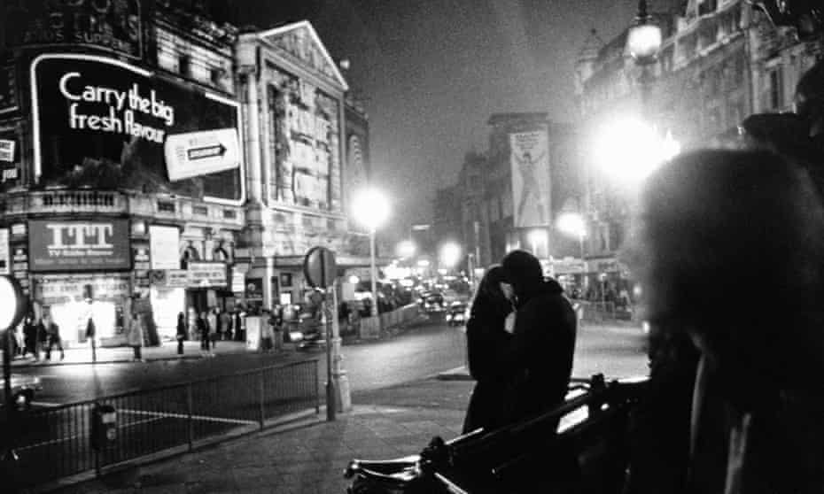 Piccadilly Square in London during the three-day week of 1974.