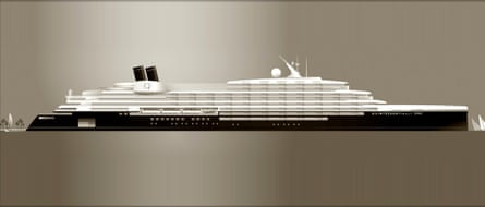 A computer-generated impression of the yacht: ‘We will dock and people will want to get on.’