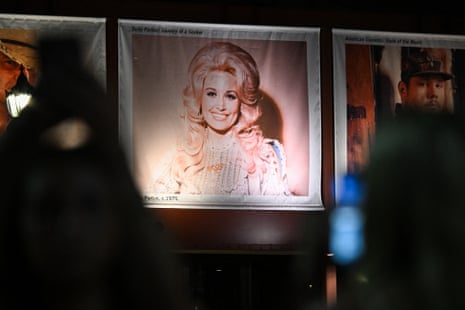 A photo of the late US singer-songwriter Dolly Parton is displayed at the Country Music Hall of Fame and Museum in Nashville, Tennessee on 25 August 2026.