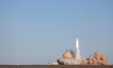 China’s first private carrier rocket ZQ-1 blasts off before failing.