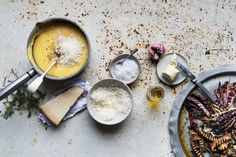Anna Jones’ creamy polenta with grilled mushrooms and radicchio