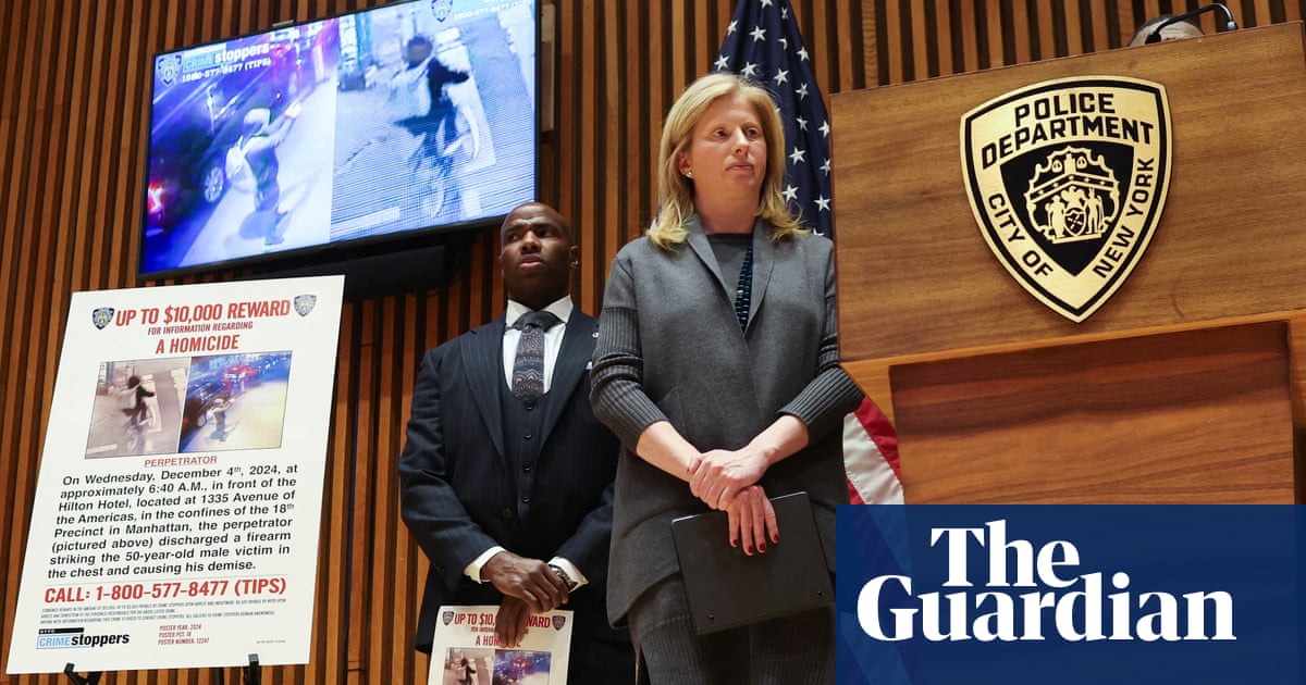 'Brazen targeted attack': police press briefing after CEO shot dead outside New York hotel