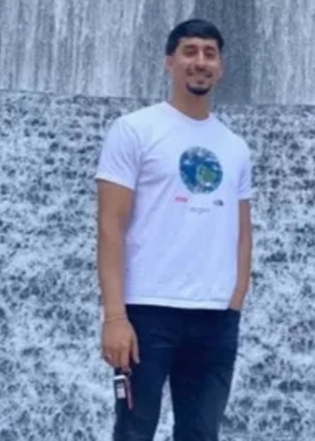 a man smiling