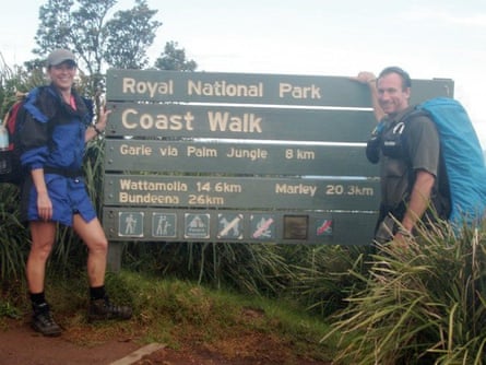 Tara and Ian on their first hike together in Sydney Royal National Park.