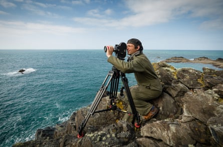 Mark Jenkin shooting in Cornwall.