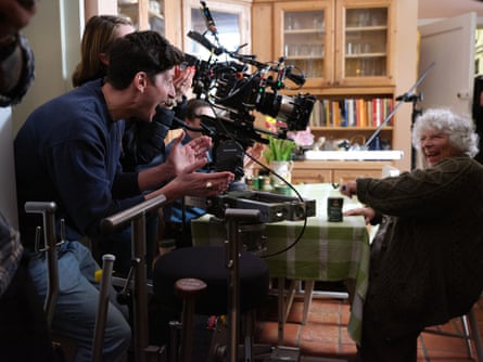 Lee Knight laughing with Miriam Margolyes