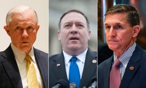 Jeff Sessions, Mike Pompeo, Michael Flynn