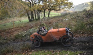 Hannah Mycock drives an Austin 7 vintage car dating from 1930 as she takes part in the 52nd annual Lakeland Trial near Keswick in the Lake District