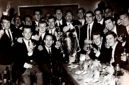 The Celtic players enjoy a banquet after winning the biggest prize in club football.