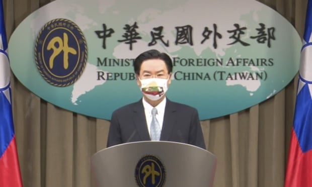 Taiwan foreign minister Joseph Wu announces an exchange of offices with Lithuania in July. The plan has enraged Beijing. 
