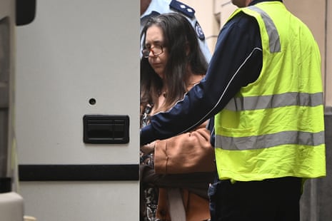 Erin Patterson (centre) leaves the Supreme Court of Victoria in Melbourne, Monday, September 8, 2025. (AAP Image/Joel Carrett)
