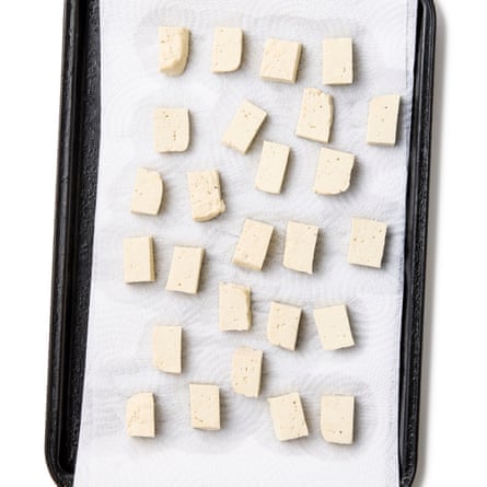 Felicity Cloake’s crispy tofu is drying out on kitchen paper