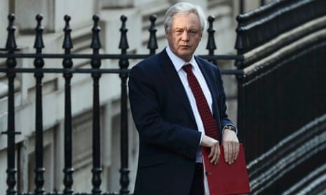 David Davis leaving No 10 before his statement today.