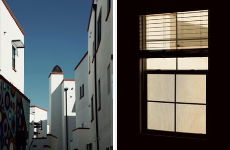 The architecture of Culdesac and interior detail inside of a model apartment in the neighborhood.