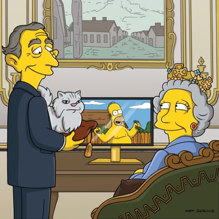 The royal family in an episode of The Simpsons