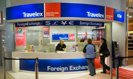 Travelex foreign exchange counter