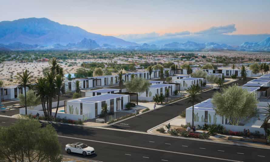 Plans for the five-acre 3D printed neighborhood in Rancho Mirage, California.