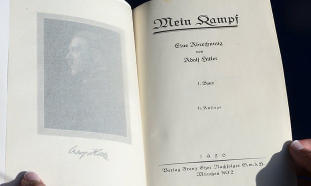 A rare signed copy of the original ‘Mein Kampf’. An annotated version is to go on sale in January despite concern from Jewish groups.<br>
