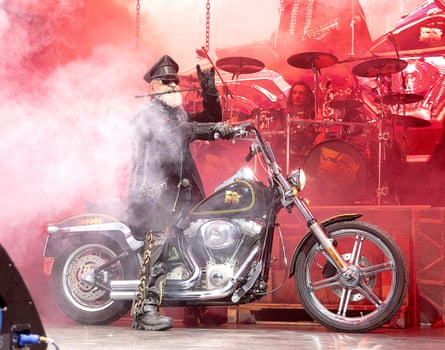 Rob Halford of Judas Priest on stage in Cedar Park, Texas