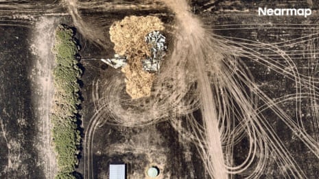 Aerial image of burnt out grasslands in Natimuk on 13 January