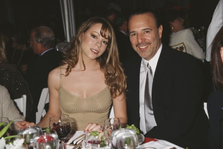 Carey with Tommy Mottola, then head of Sony Music, in 1995, two years after they married.