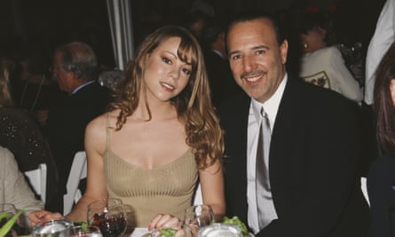 Mariah Carey and then-husband and label boss, Tommy Mottola.