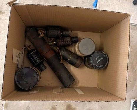 A box of second world war-era hand grenades