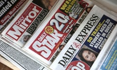 The Daily Mirror, the Daily Star and the Daily Express