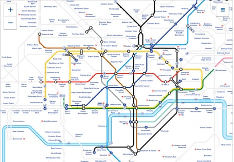 London underground map, during tube strike June 6th