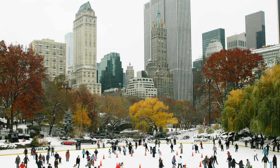The Trump organization has removed the president’s name from his two New York City ice skating rinks in Central Park.