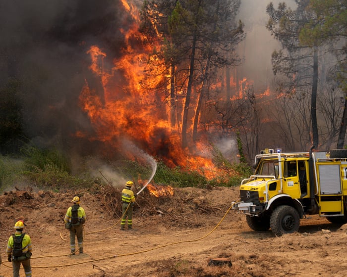 France and Spain race to control wildfires as more than 250,000 evacuated – live