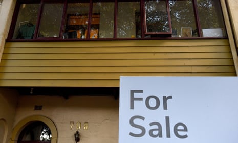 A ‘for sale’ sign is seen on a residential home in Sydney