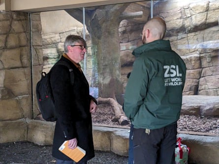 Simon Armitage at London Zoo.