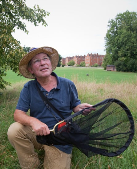 Butterfly expert Matthew Oates in the grounds of his old school, Christ’s Hospital School, Horsham, West Sussex.