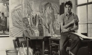 John Minton in his studio in 1951.