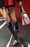 Pointy flat shoes on the Prada runway.