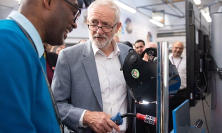 Jeremy Corbyn on a visit to Walsall college of further education