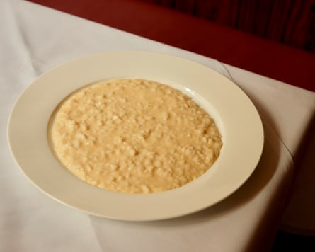 White risotto with 30-month parmigiano reggiano, Osteria Vibrato, London.
