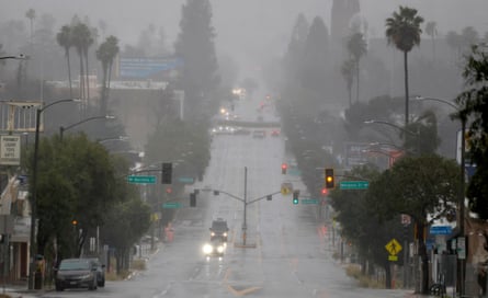 Rain on the streets of Altadena