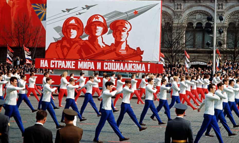A May Day march in Red Square, Moscow, Soviet Union, May 1969.