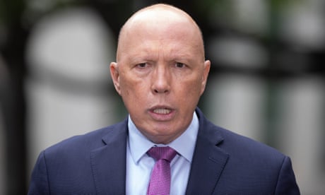 Australian opposition leader Peter Dutton