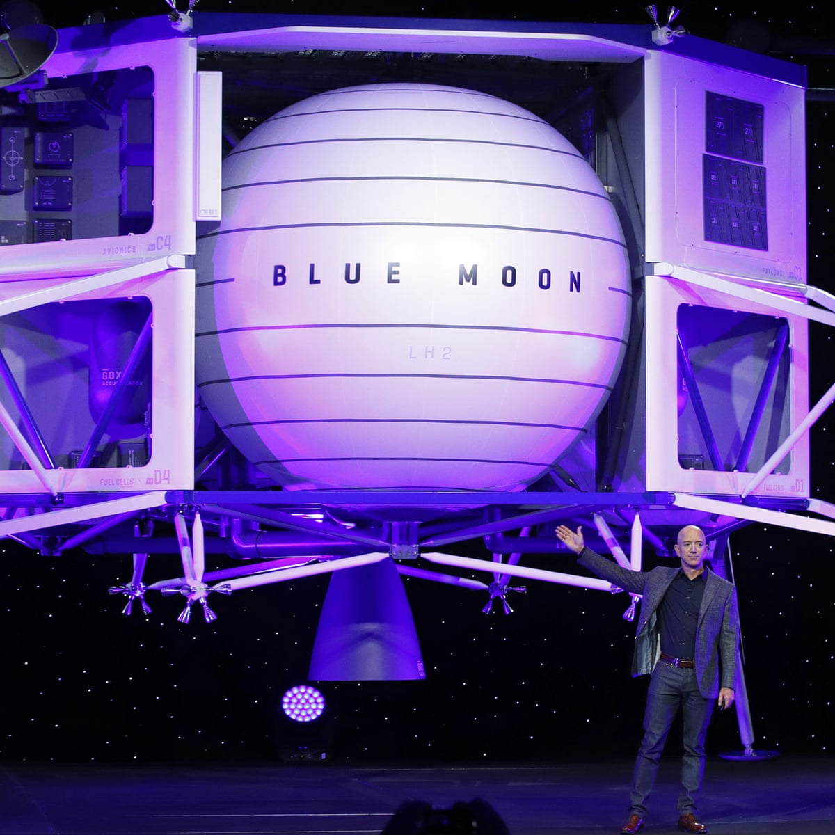 Jeff Bezos Blue Origin Space Company Will Take First Woman To The Moon The Moon The Guardian Jeff Bezos Blue Origin Space Company Will Take First Woman To The Moon The Moon The Guardian