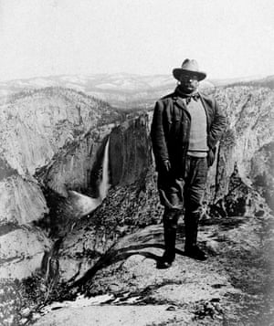 Theodore Roosevelt on Glacier Point in Yosemite National Park in 1903