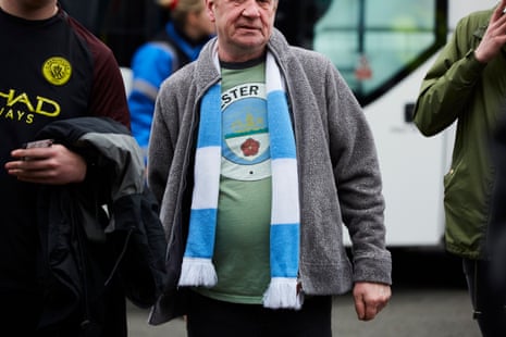 Manchester City fan at the Riverside for the FA Cup quarter-final v Middlesbrough