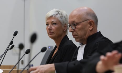 Ria van der Steen, who lost her father and stepmother in the MH17 crash, prepares to give testimony in court in the trial of four men charged with murder over the downing of Malaysia Airlines flight MH17.