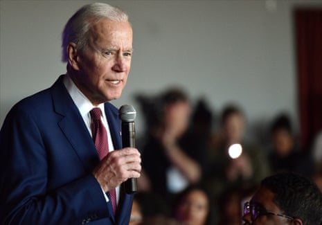 Democratic presidential candidate and former vice-president Joe Biden speaks at the Nevada Black Legislative Caucus Black History Brunch in Las Vegas, on 16 February.