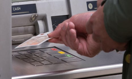 A cash withdrawal from an ATM